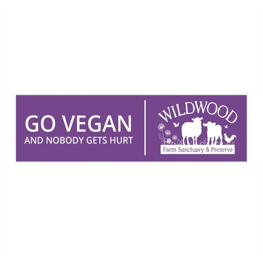 Go Vegan bumper sticker - purple