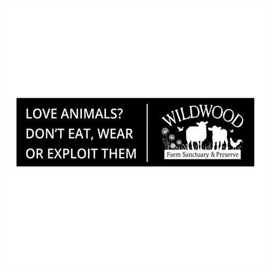 Love Animals bumper sticker - black